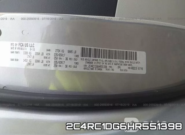 2C4RC1DG6HR551398 фото 10
