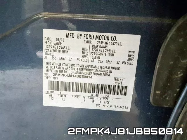 2FMPK4J81JBB50814 фото 2