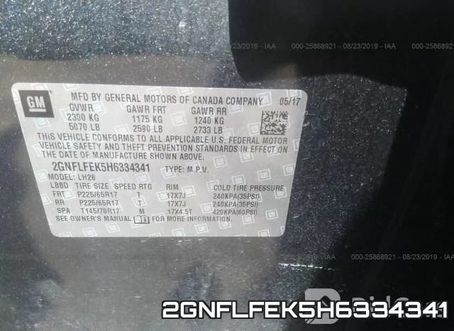 2GNFLFEK5H6334341 фото 10