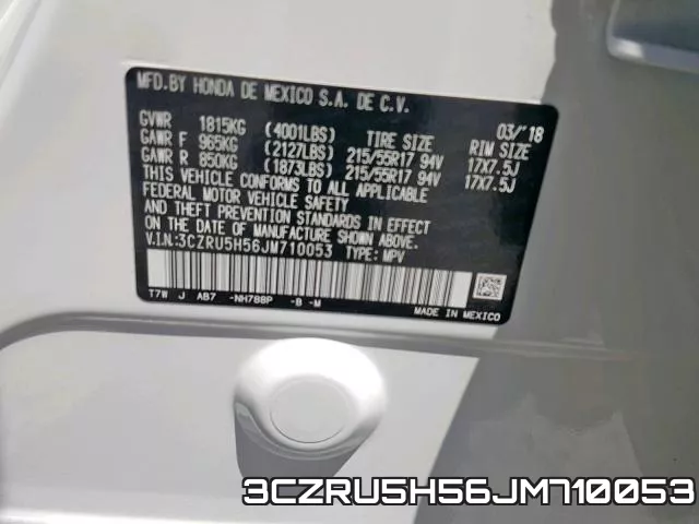 3CZRU5H56JM710053 фото 2