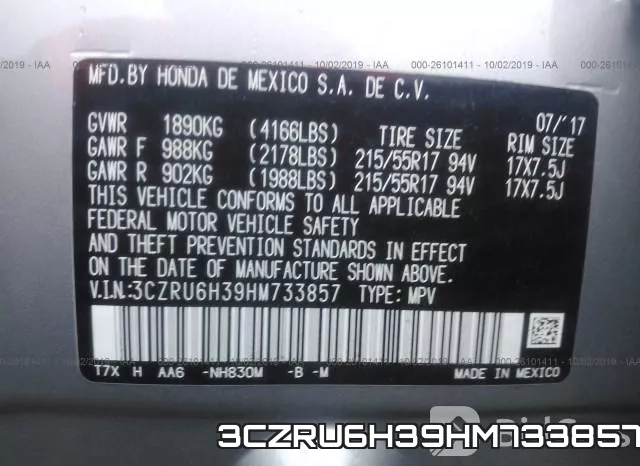 3CZRU6H39HM733857 фото 10