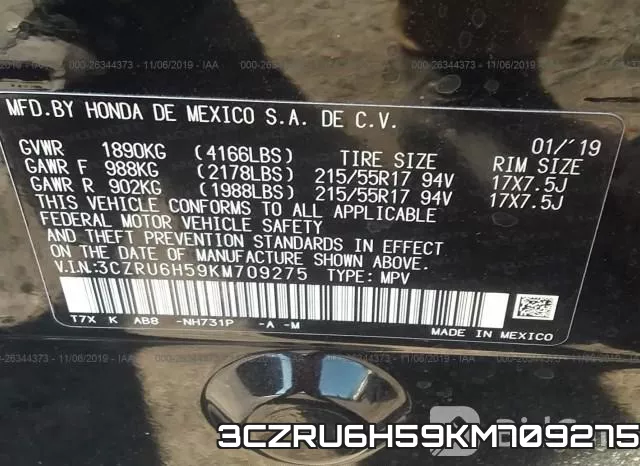 3CZRU6H59KM709275 фото 10