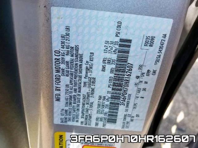 3FA6P0H70HR162607 фото 2