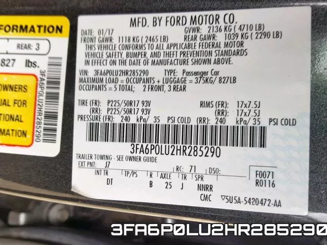 3FA6P0LU2HR285290 фото 2