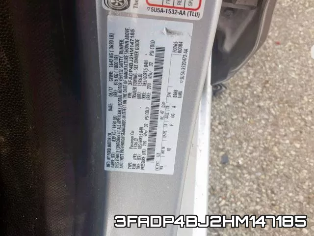 3FADP4BJ2HM147185 фото 2