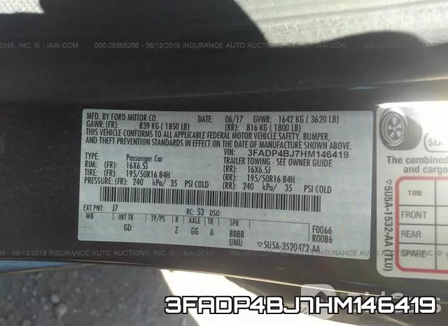 3FADP4BJ7HM146419 фото 10