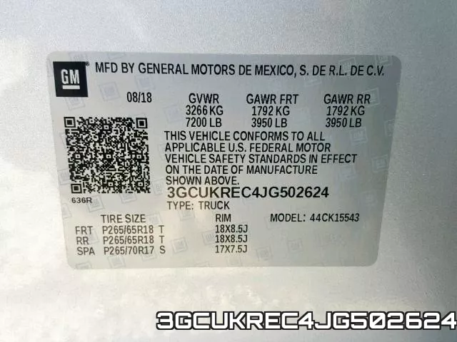 3GCUKREC4JG502624 фото 2