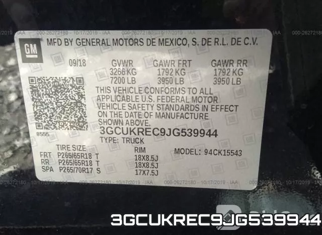 3GCUKREC9JG539944 фото 10