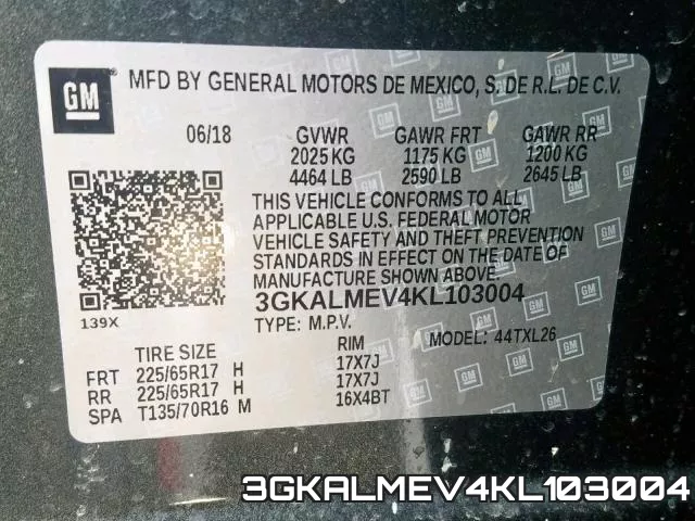 3GKALMEV4KL103004 фото 2