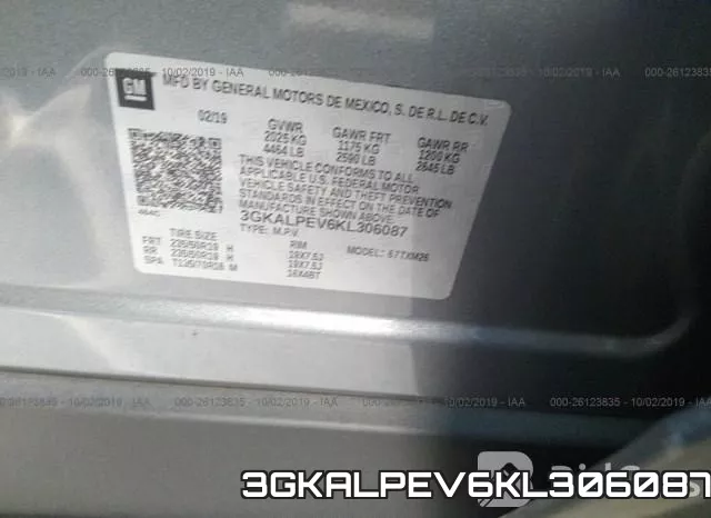 3GKALPEV6KL306087 фото 10
