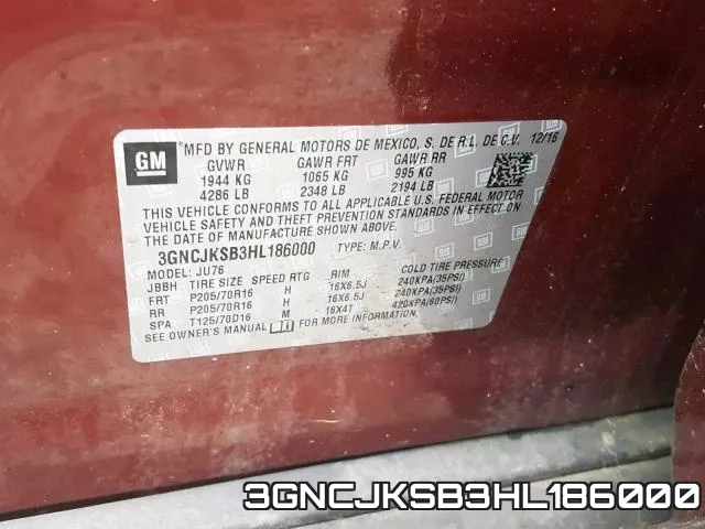 3GNCJKSB3HL186000 фото 2