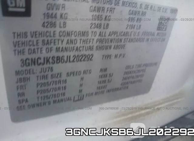 3GNCJKSB6JL202292 фото 10