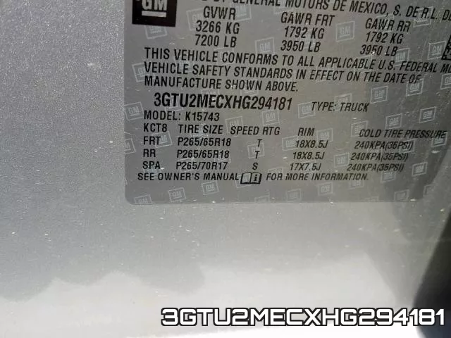 3GTU2MECXHG294181 фото 2