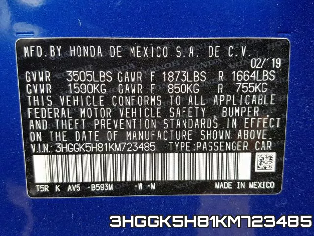 3HGGK5H81KM723485 фото 2