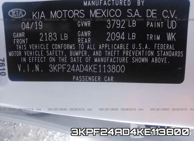 3KPF24AD4KE113800 фото 10