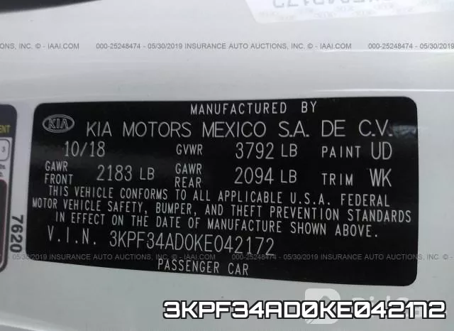 3KPF34AD0KE042172 фото 10