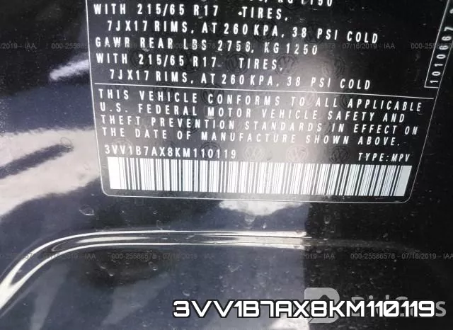 3VV1B7AX8KM110119 фото 10