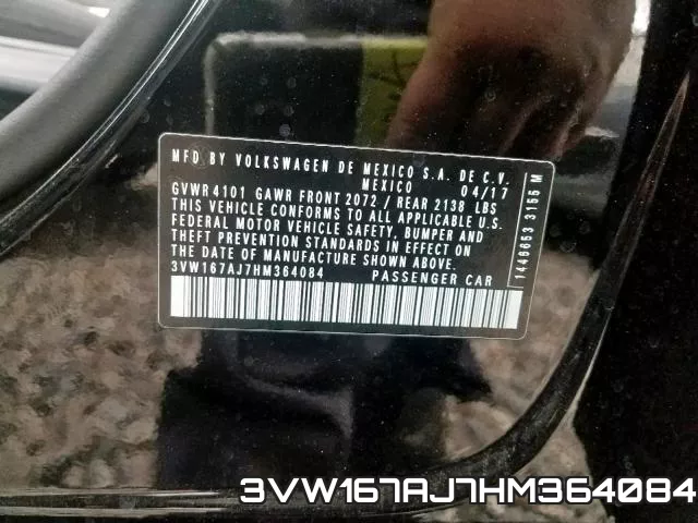 3VW167AJ7HM364084 фото 2