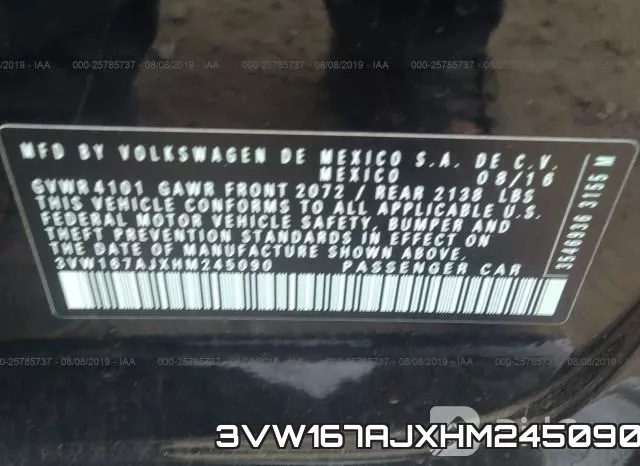 3VW167AJXHM245090 фото 10