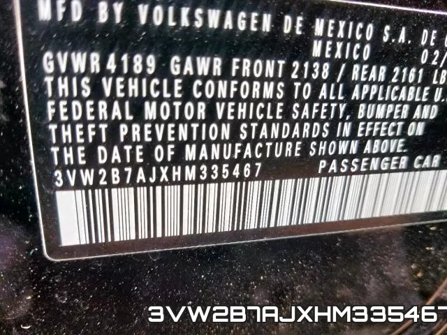 3VW2B7AJXHM335467 фото 2