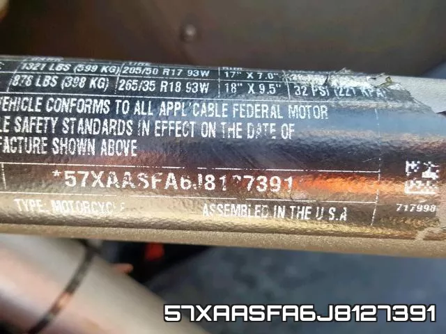 57XAASFA6J8127391 фото 2