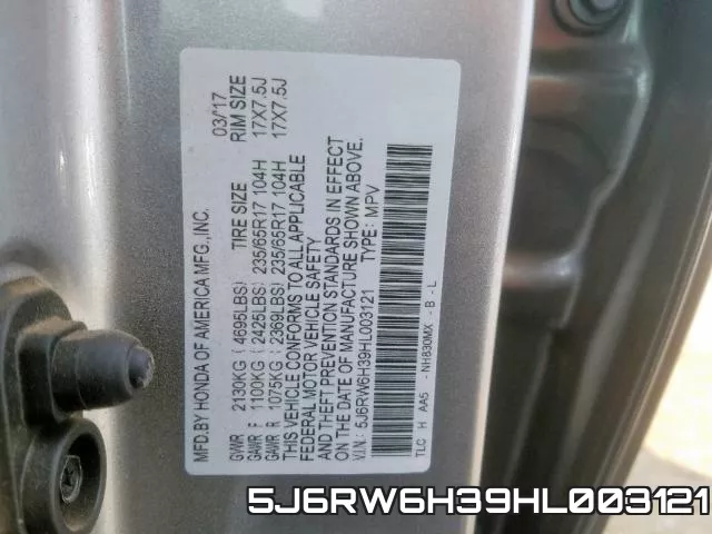 5J6RW6H39HL003121 фото 2