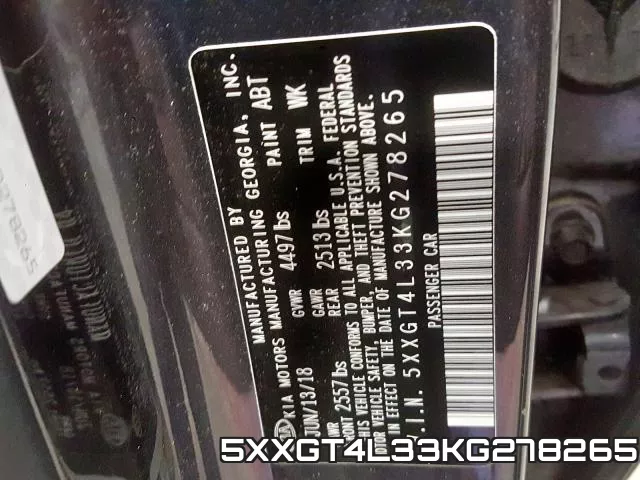 5XXGT4L33KG278265 фото 2