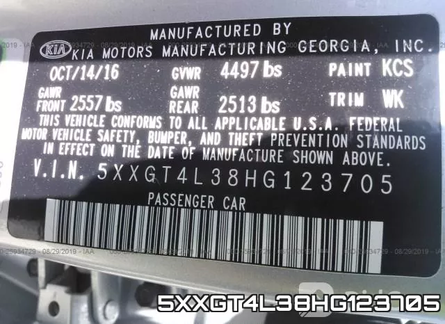 5XXGT4L38HG123705 фото 10