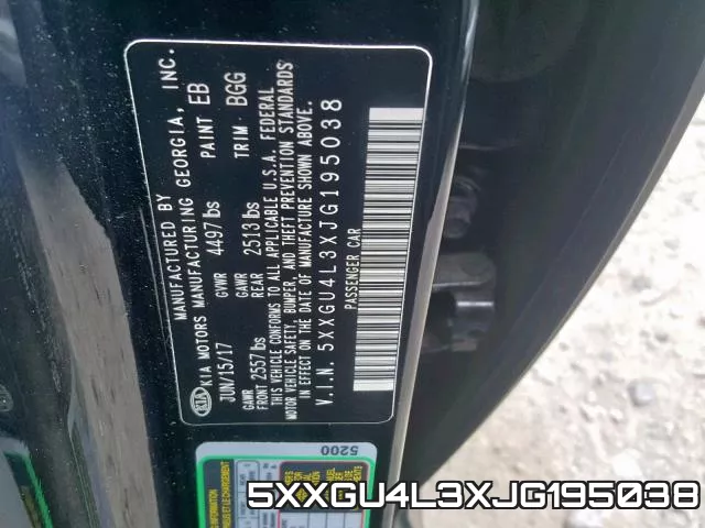 5XXGU4L3XJG195038 фото 2