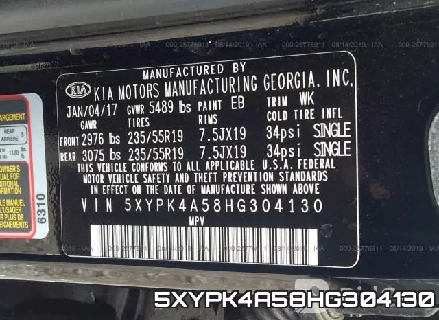 5XYPK4A58HG304130 фото 10