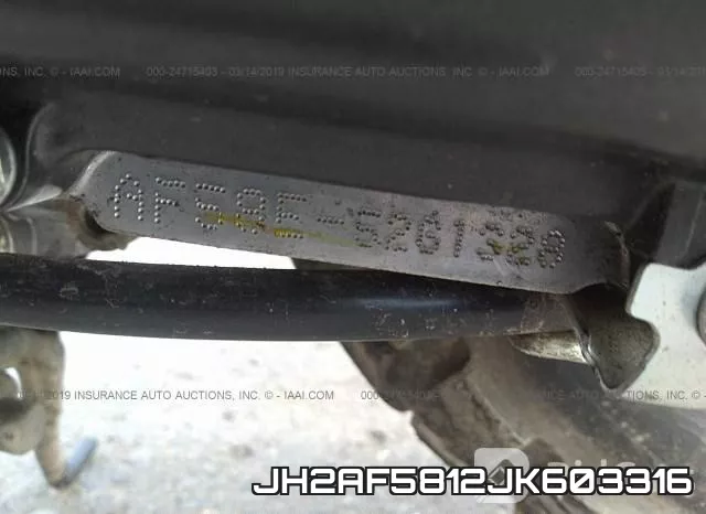 JH2AF5812JK603316 фото 2