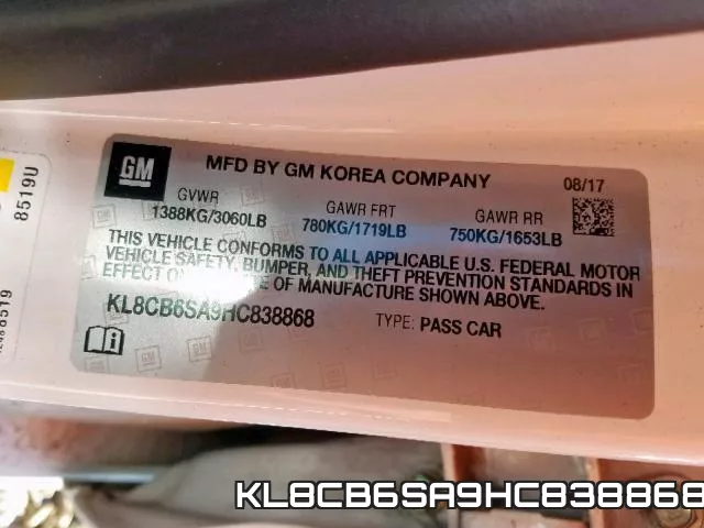 KL8CB6SA9HC838868 фото 2