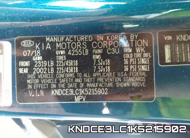 KNDCE3LC1K5215902 фото 10