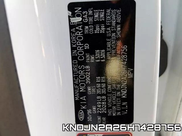 KNDJN2A26H7428756 фото 2