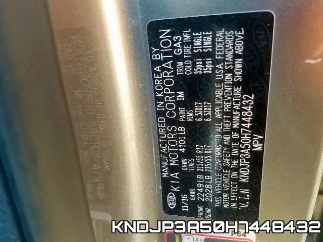 KNDJP3A50H7448432 фото 2