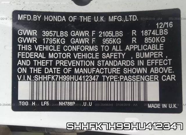 SHHFK7H99HU412347 фото 10