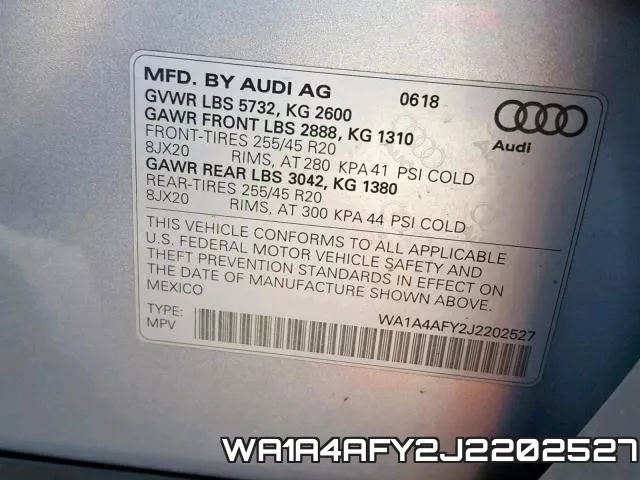 WA1A4AFY2J2202527 фото 2