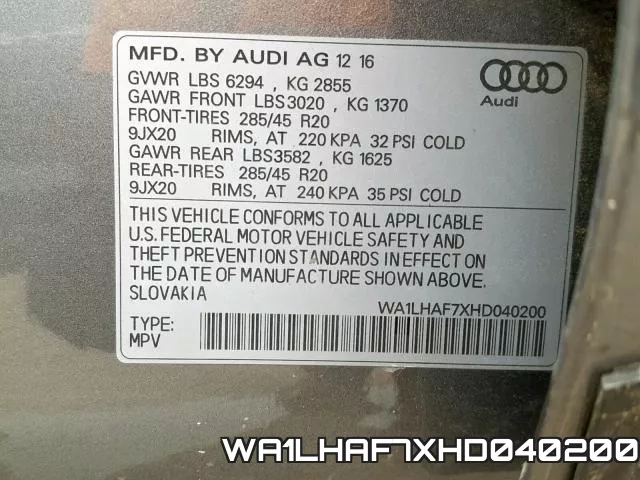 WA1LHAF7XHD040200 фото 2