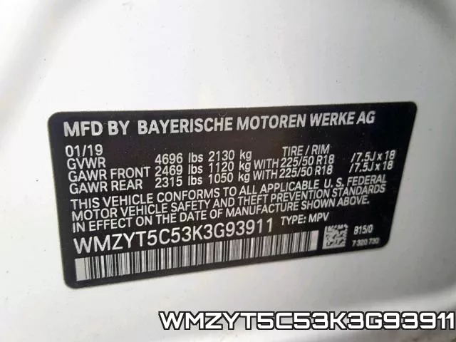 WMZYT5C53K3G93911 фото 2