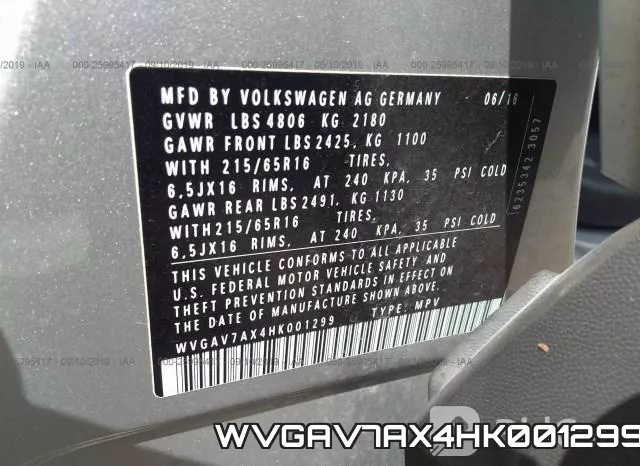 WVGAV7AX4HK001299 фото 10