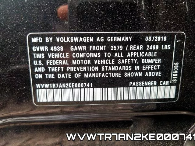 WVWTR7AN2KE000741 фото 2