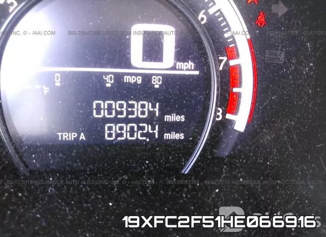 19XFC2F51HE066916 фото 7