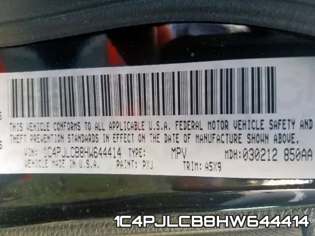1C4PJLCB8HW644414 фото 2