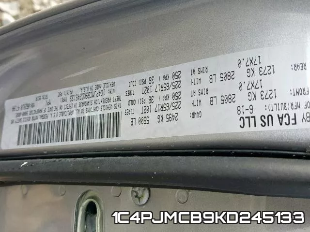 1C4PJMCB9KD245133 фото 2
