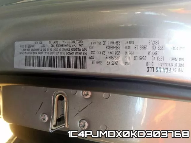 1C4PJMDX0KD303768 фото 2