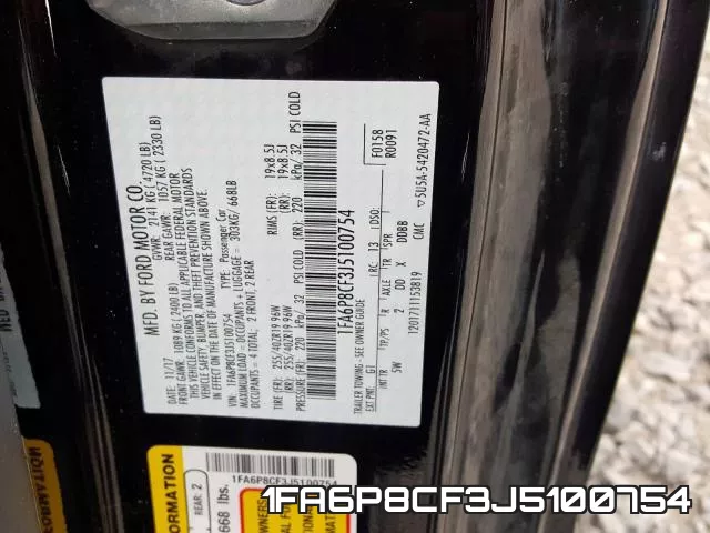 1FA6P8CF3J5100754 фото 2