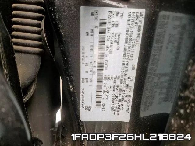 1FADP3F26HL218824 фото 2