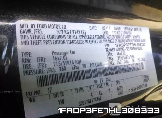 1FADP3FE7HL308333 фото 10