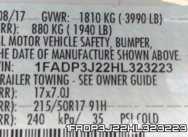 1FADP3J22HL323223 фото 10