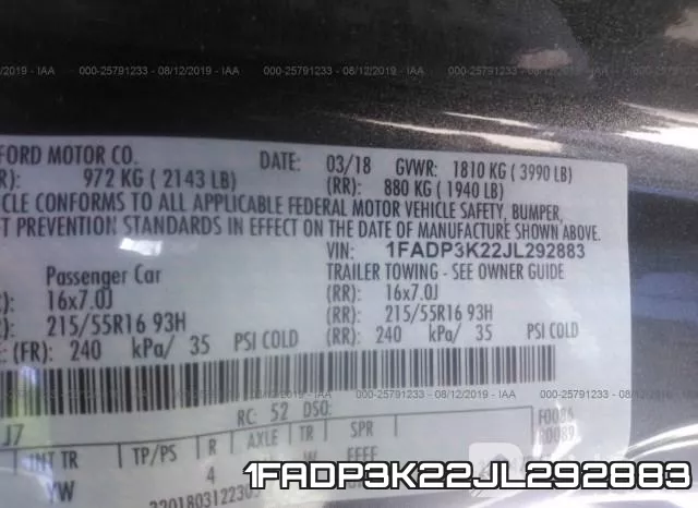 1FADP3K22JL292883 фото 10